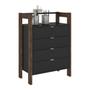 Imagem de Cômoda com 4 Gavetas 65x90cm Preto Tecno Mobili