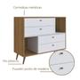 Imagem de Cômoda com 4 gavetas e 2 nichos 110CM