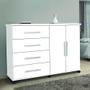 Imagem de Comoda com 4 gavetas e 2 portas Bali Branco - Móveis Primus