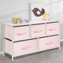 Imagem de Cômoda com 5 Gavetas mDesign Spira - Estrutura de Aço Rosa/Branca
