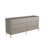 Imagem de Cômoda com 6 Gavetas 178cm Pés em Metal 100% MDF