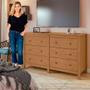 Imagem de Cômoda Com 6 Gavetas Maggiore Estrutura Mdf/mdp Móveis Lopas