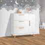 Imagem de Cômoda de bebe com sapateira e 3 gavetas branco Theo imaza Baby
