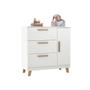 Imagem de Cômoda de bebe com sapateira e 3 gavetas branco Theo imaza Baby