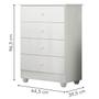 Imagem de Cômoda de Bebê Soft Life 4 Gavetas Branco - Tigus