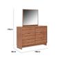 Imagem de Cômoda de Quarto 1160 c/ 6 Gavetas c/ Espelho Freijo - Carraro
