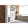 Imagem de Cômoda de Quarto Marabá 1.6 1 Porta + 2 Nichos e 6 Gavetas c/ Espelho Branco - Santos Andirá