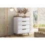 Imagem de Cômoda de Quarto New Conect c/ 4 Gavetas Branco/Jatoba - Santos Andirá