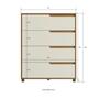 Imagem de Cômoda em Mdf com 4 Gavetas 80cm X 104cm X 45cm Monet