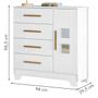 Imagem de Cômoda Fly 1 Porta 4 Gavetas Branco - Tigus