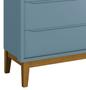 Imagem de Cômoda Gaveteiro Classic New Azul Fosco com Madeira - MoveisAqui