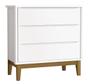 Imagem de Cômoda Gaveteiro Classic New Branco Fosco com Madeira - Reller