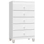 Imagem de Cômoda Gaveteiro E Guarda Roupa 6 Portas Ternura Baby Branco Brilho - Incorplac