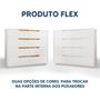 Imagem de Cômoda Grande 8 Gavetas Branco Nature Flex Dinny Shop JM