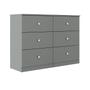 Imagem de Cômoda Grande para Quarto Casal 6 Gavetas 110x80cm Cinza 6513