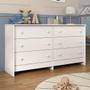 Imagem de Cômoda Infantil 136cm com 6 Gavetas Flex Multimóveis MP4262