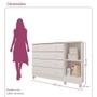 Imagem de Cômoda Infantil 4 Gavetas com Porta Fraldario Taís Branco Carolina Baby