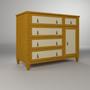 Imagem de Cômoda Infantil 5 Gavetas 1 Porta Tudor Plus Timber
