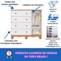 Imagem de Cômoda Infantil Bolinha 1 Porta 4 Gavetas MDF Faura