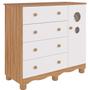 Imagem de Cômoda Infantil Bolinha 1 Porta 4 Gavetas MDF Faura