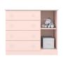 Imagem de Cômoda Infantil Doce Sonho 1 Porta 4 Gaveta Rosa Acetinado - Qmovi