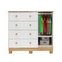 Imagem de Cômoda Infantil Peroba Júnior em 100% MDF Branco com Amêndoa