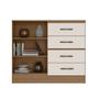 Imagem de Cômoda Lite 2 Portas 4 Gavetas Multiuso Para Quarto