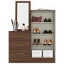 Imagem de Cômoda Liza 2 Portas 3 Gavetas com Espelho Castanho Hp - Briz