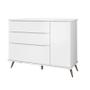 Imagem de Cômoda Melinda Retro 3 Gavetas 1 Porta Branco - FbABY