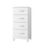 Imagem de Cômoda Mobi 4 Gavetas Flex Branco Fosco - Móveis Albatroz