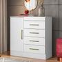 Imagem de Cômoda Montevidéu 1 Porta 4 Gavetas 91 cm - Comoda para Quarto - Demobile