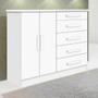 Imagem de Cômoda New Athos 5 Gavetas com Sapateira D'Doro Branco