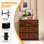 Imagem de Cômoda Organizadora Decoteam Com 7 Gavetas Multiuso Marrom