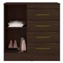 Imagem de Cômoda P/ Quarto 1 Porta 4Gav Montevideu D02 Ebano Touch