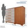 Imagem de Cômoda para Quarto 1 Portas 5 Gavetas Jaspe Expresso Móveis