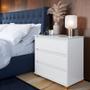 Imagem de Cômoda Para Quarto 3 Gavetas 68cm Ej Branco - Ej Móveis