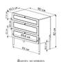 Imagem de Cômoda Para Quarto 3 Gavetas Pés Madeira Arlo A10 Hanover - Mpozenato