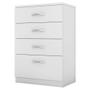 Imagem de Cômoda Para Quarto 4 Gavetas Astral 02 Branco - Mpozenato