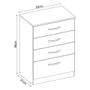 Imagem de Cômoda Para Quarto 4 Gavetas Astral 02 Branco - Mpozenato