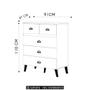 Imagem de Cômoda Para Quarto 91cm 5 Gavetas Gaby Flex Branco/Camarim V02 - Mpozenato
