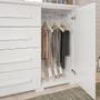 Imagem de Cômoda Para Quarto Branca com 4 Gavetas e 1 Porta Rimo