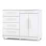 Imagem de Cômoda Para Quarto Com Sapateira 2 Portas 4 Gavetas Lírio V02 Branco - Mpozenato