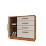 Imagem de Cômoda para Quarto com Sapateira 4 Gavetas - Chicago-Cinamomo/Off White - Tcil Móveis