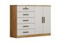 Imagem de Cômoda para Quarto com Sapateira 5 Gavetas - Seul-Cumaru/Fendi  - Móveis Novo Horizonte