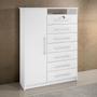 Imagem de Cômoda Para Quarto Com Sapateira e 7 Gavetas Branco