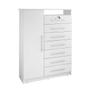 Imagem de Cômoda Para Quarto Com Sapateira e 7 Gavetas Branco
