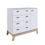 Imagem de Cômoda para Quarto de Bebê com 4 Gavetas 1 Porta Branco