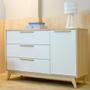 Imagem de Cômoda para Quarto Infantil Quater Linha Petit com 3 gavetas e 1 porta de MDF