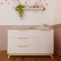 Imagem de Cômoda para Quarto Infantil Quater Linha Petit com 3 gavetas e 1 porta de MDF