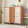 Imagem de Cômoda Pegasus com 5 Gavetas 2 Portas Freijo Off White Caemmun